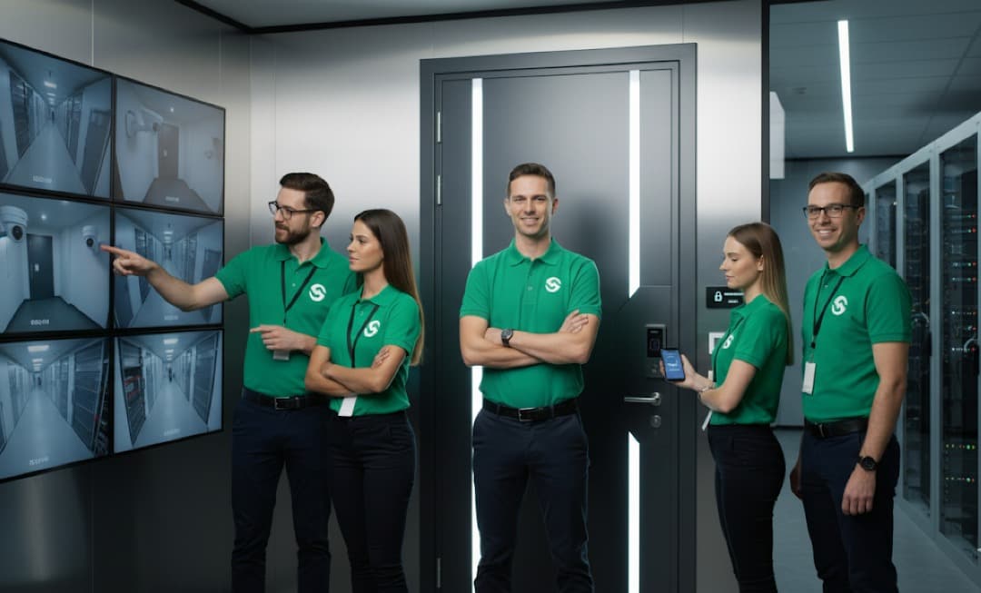 Team collaborating around a table